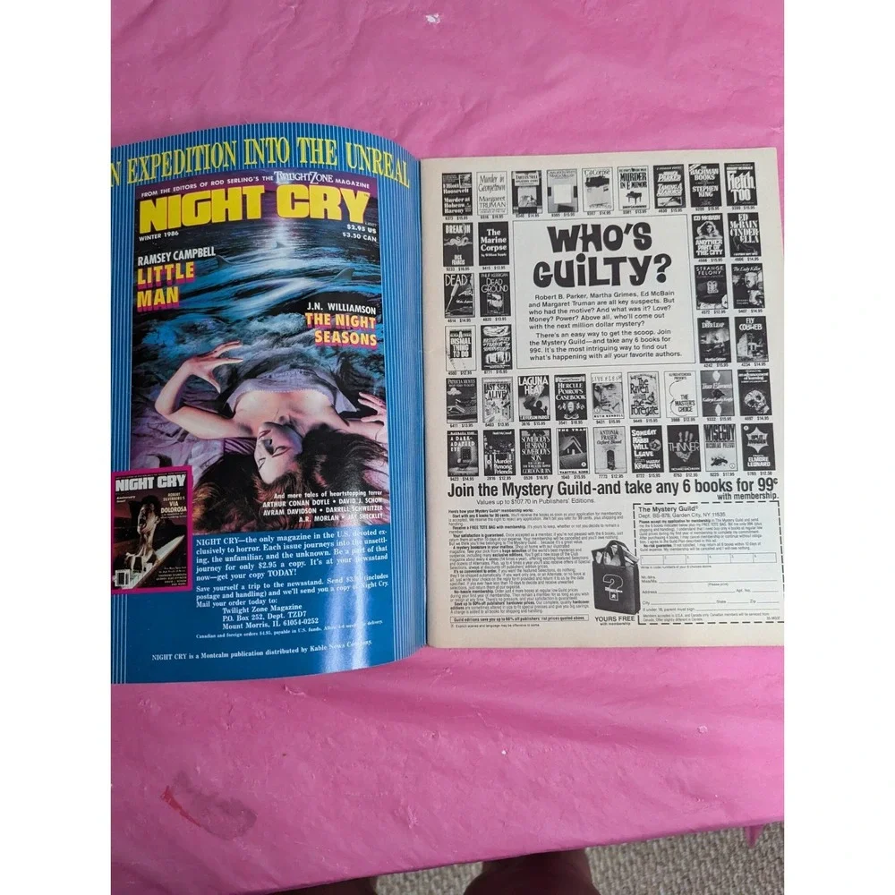 Rod Serlings Twilight zone magazine vintage 1987 Harlan Ellison best worst of 86
